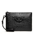 Men's PU Leather Crocodile Clutch Bag with Polyester Lining