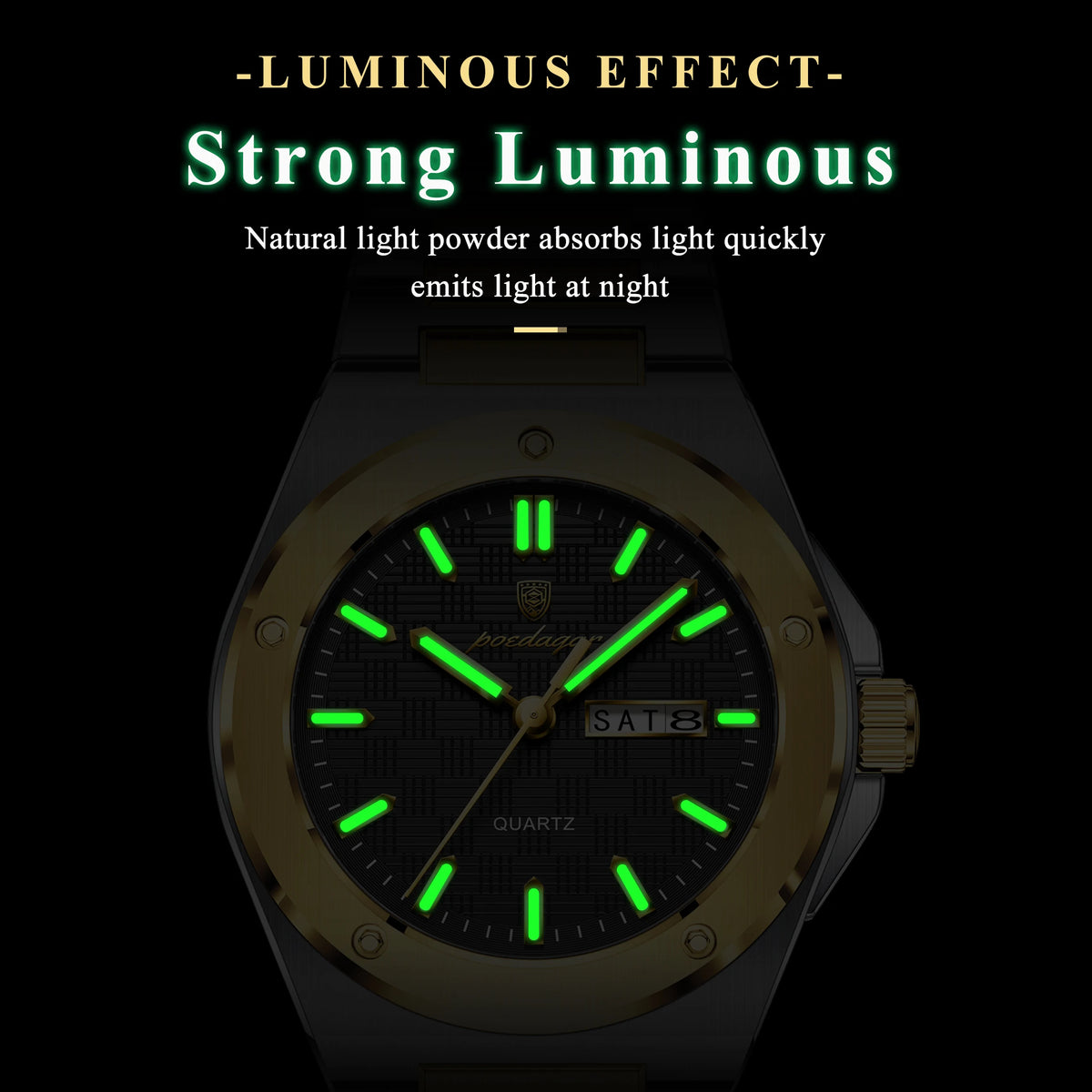 Poedagar 696 Luxury Men Watch Business Stainless Steel Watch for Man Luminous Waterproof Date Wristwatch Factory Wholesale Reloj