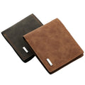 Men's Minimalist PU Leather Wallet - Waterproof, Multi-functional, Compact