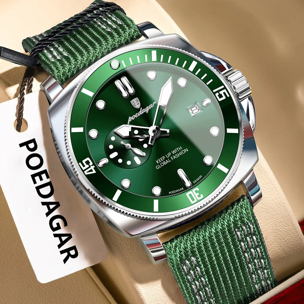 Poedagar 873 Luxury Mens Watch Daily Wear Rotating Bezel Quartz Wristwatch Waterproof Luminous Reloj Hombre Quartz Watch for Men