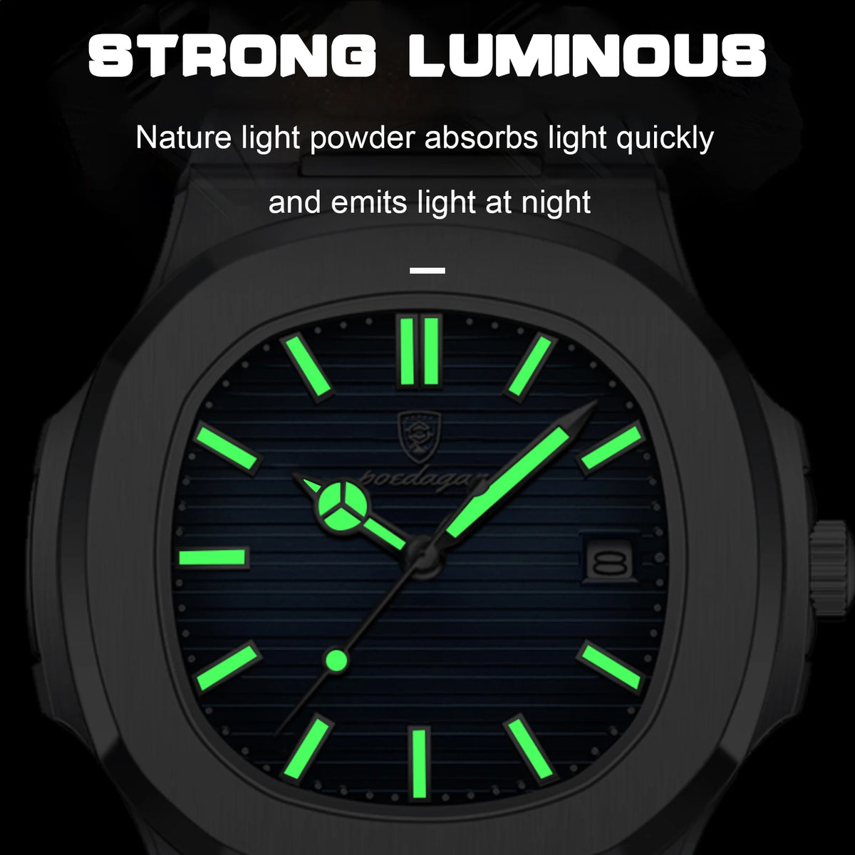 Poedagar 613 Casual Fashion Quartz Watches Waterproof Luminous Men Watch Stainless Steel Watch for Men