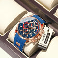 Poedagar New Arrival Men Fashion Quartz Chronograph Wristwatch Sports Silicone Band Luminous Waterproof Watch for Men