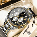 Poedagar 815 Men Quartz Watch Luxury Sport Chronograph Reloj Stainless Steel Luminous Waterproof Watch for Men Ready to Ship