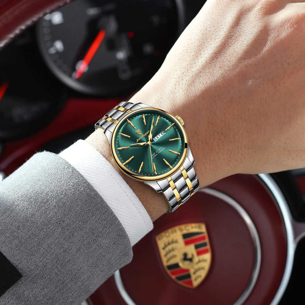 Poedagar 843 Original Men Watch Luxury Business Waterproof Calendar Montre Homme Quartz Wristwatch Factory Wholesale Reloj