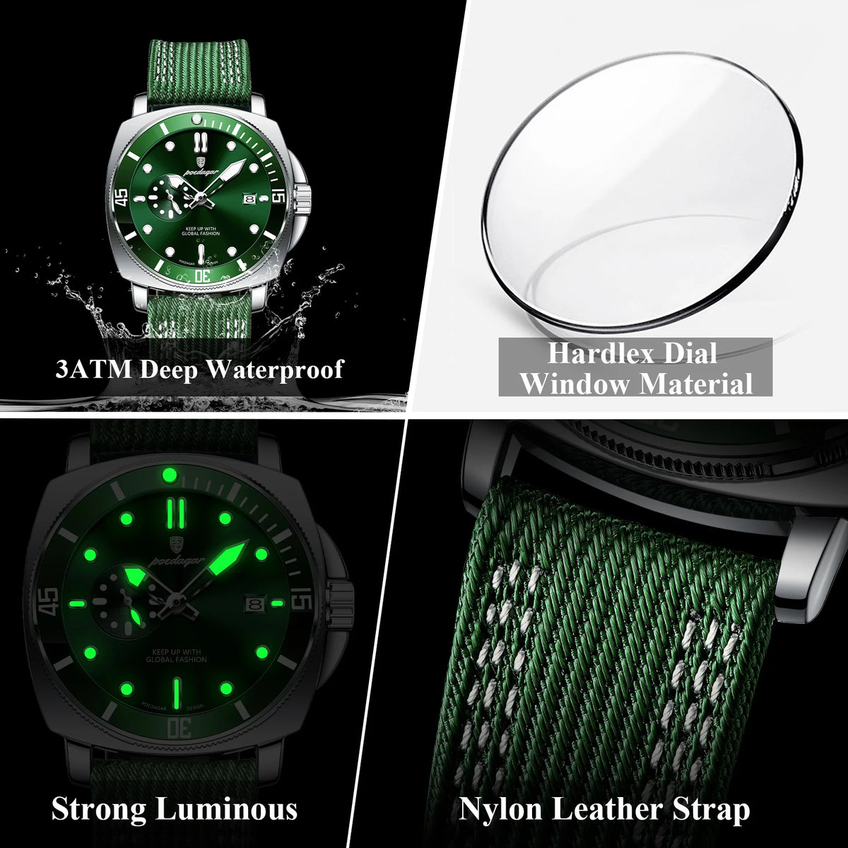 Poedagar 873 Luxury Mens Watch Daily Wear Rotating Bezel Quartz Wristwatch Waterproof Luminous Reloj Hombre Quartz Watch for Men