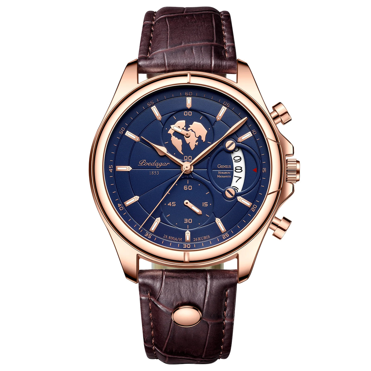 Poedagar Top Luxury Quartz Watch for Menes Fashion Leather Men Watch Waterproof Wristwatch Luminous Watch for Men Clock