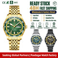 Poedagar 609 Men's Watches Luxury Fashion Wristwatch Reloj Waterproof Luminous Stainless Steel Date Day Quartz Watch for Men