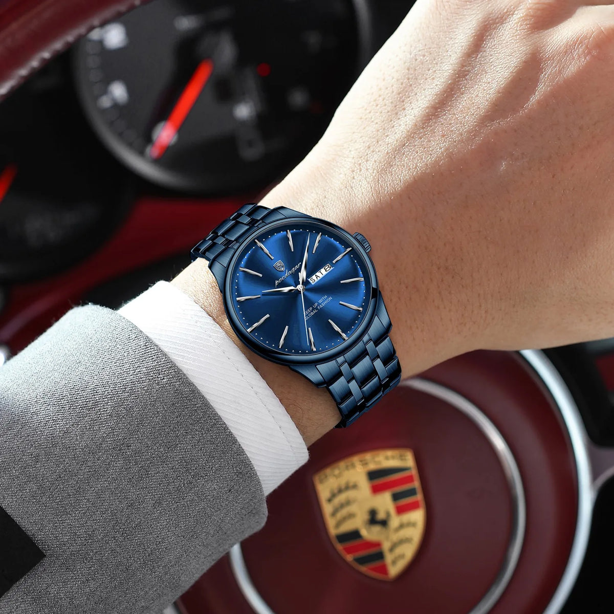 Poedagar 843 Luxury Men Watch Classic 3ATM Waterproof Calendar Montre Homme Quartz Wristwatch Factory Wholesale Ready to Ship