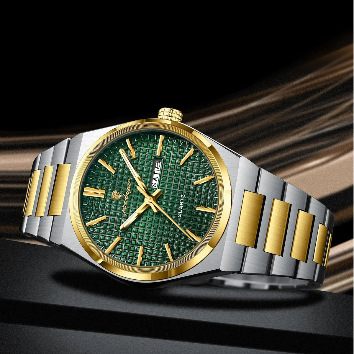 Poedagar Original High Quality Stainless Steel Wristwatch Waterproof Luminous Quartz Watch for Men