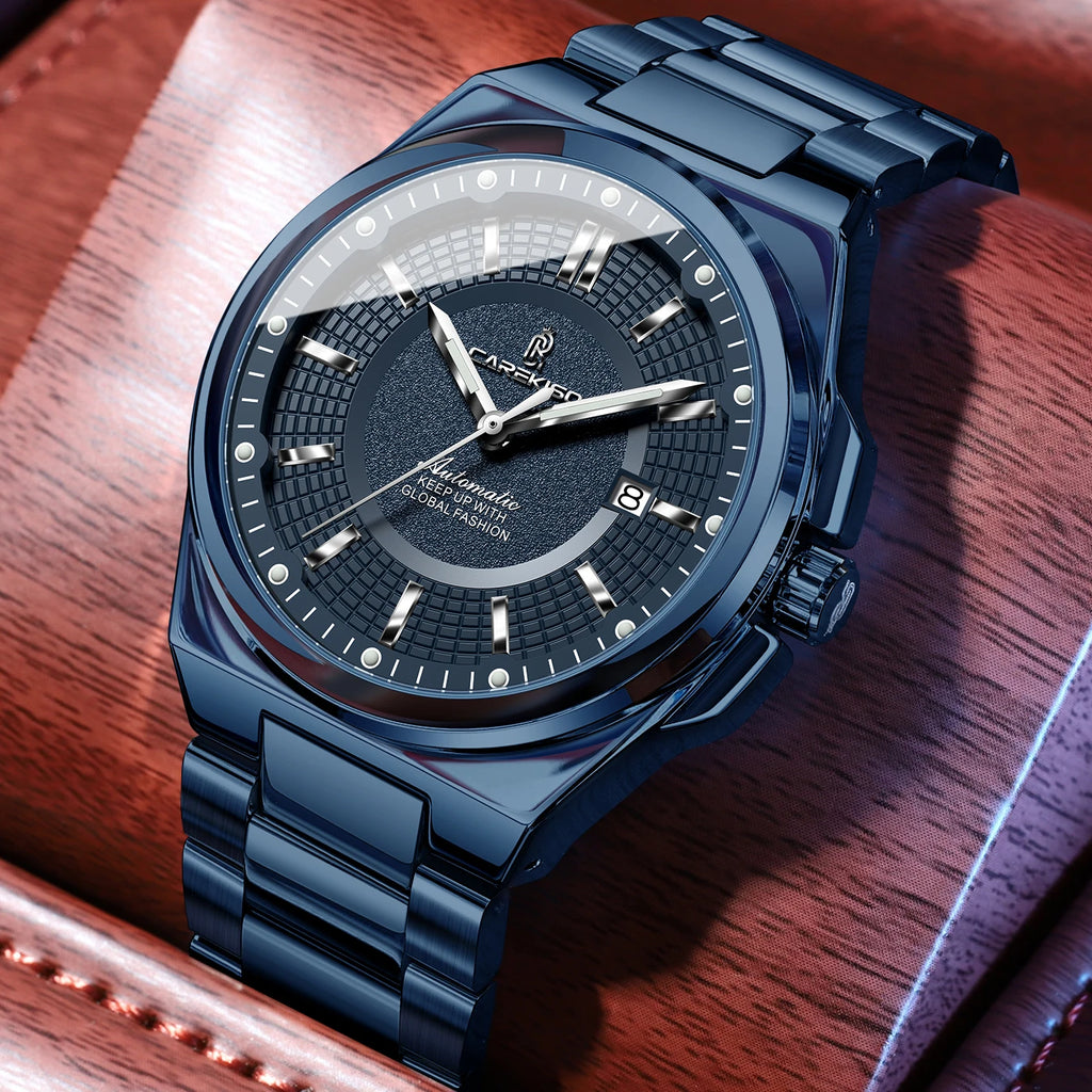 Wholesale CAREKISO C122 Automatic Mechanical Watch Men Stainless Steel Waterproof Luminous Business Wristwatch Factory Supplier