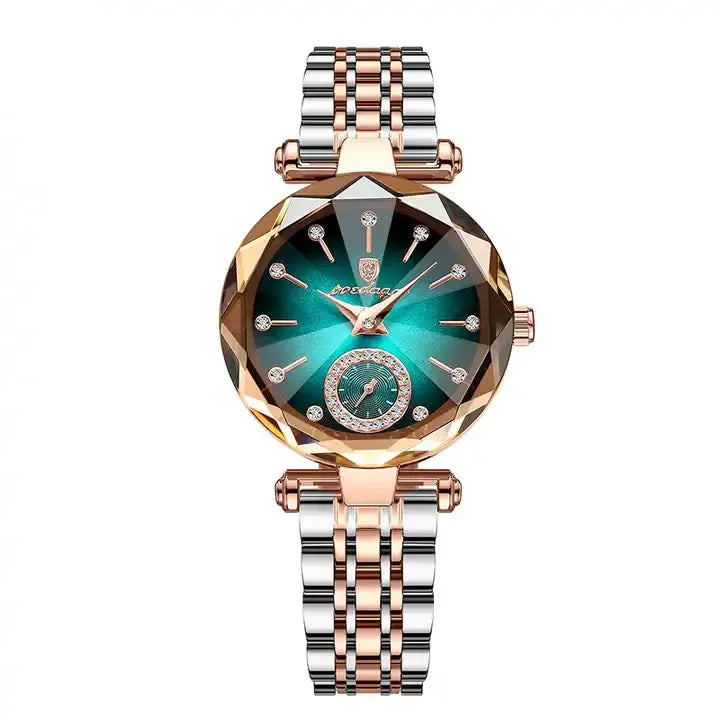 Poedagar Fashion Rose Gold Ladies Watch Jewelry Design Steel Quartz Watches Luminous Waterproof Watch Women