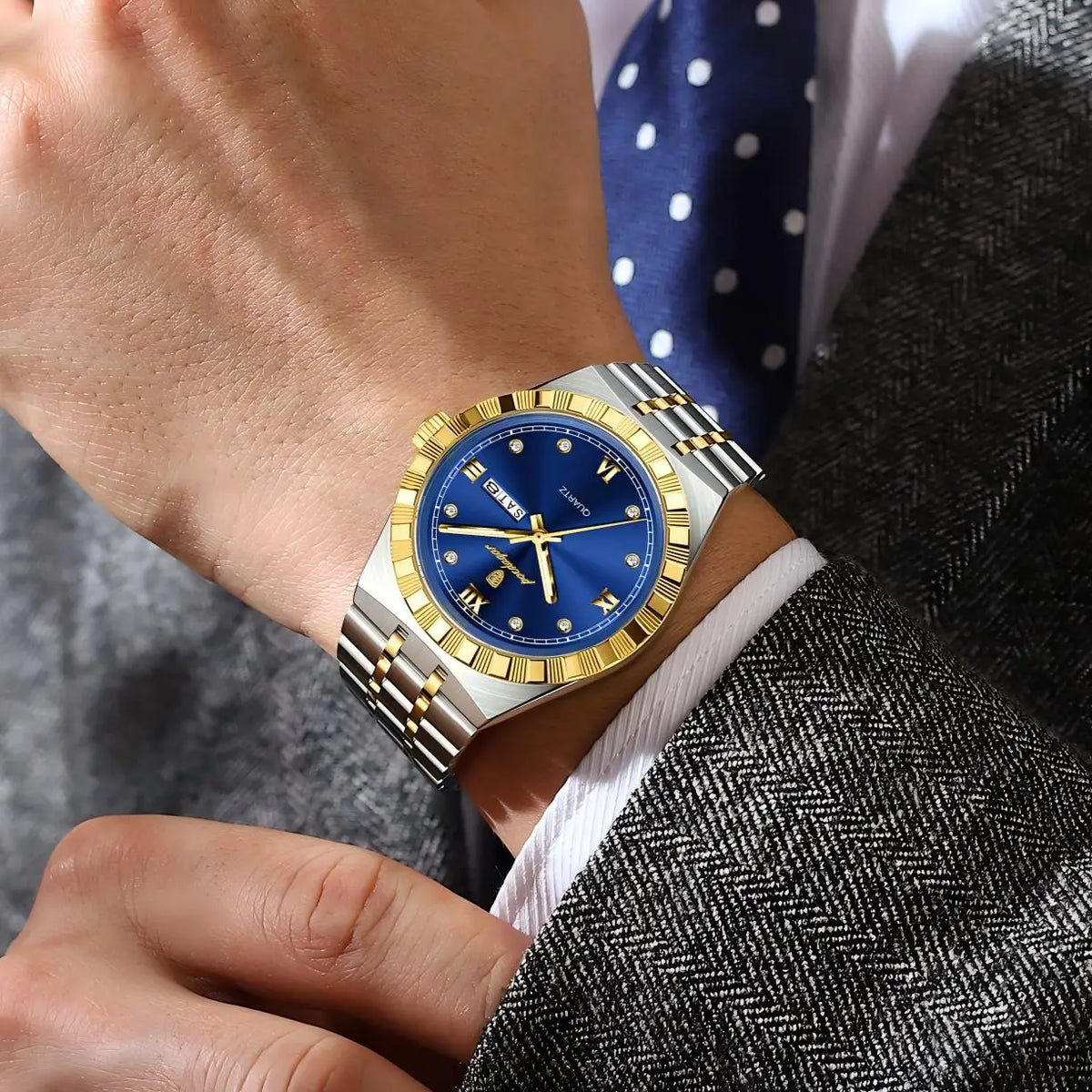 Poedagar 872 Luxury Men Wristwatch Quartz Date Watch for Men Waterproof Luminous Stainless Steel Reloj Mens Watches Montre Homme