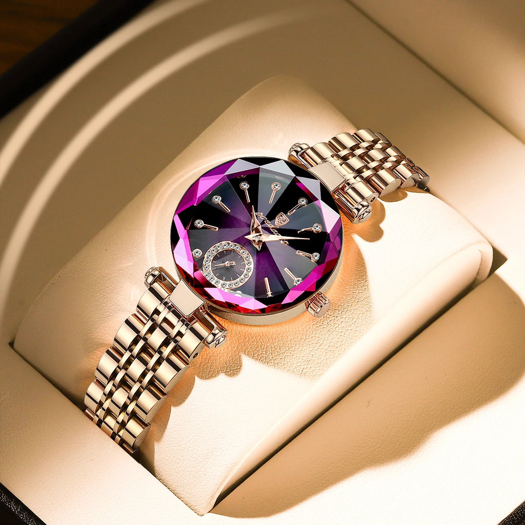 Poedagar Hot Sale Elegant Watch for Women Luxury Rose Gold Montre Femme Waterproof Stainless Steel Ladies Quartz Watch