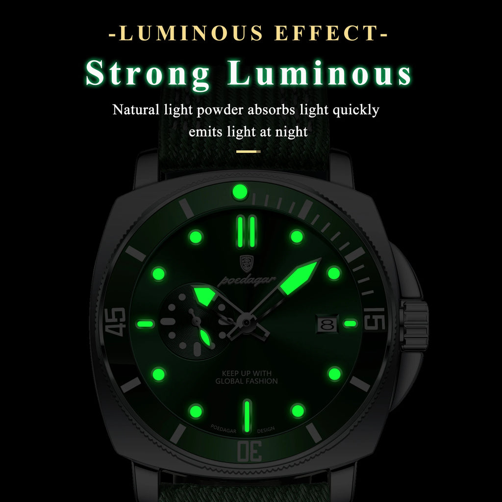 Poedagar 873 Luxury Mens Watch Daily Wear Rotating Bezel Quartz Wristwatch Waterproof Luminous Reloj Hombre Quartz Watch for Men