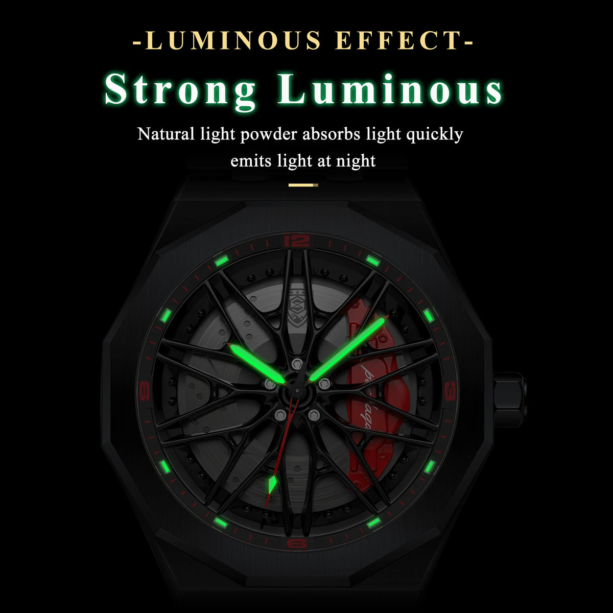Poedagar 809 Men's Watch Fashion Wheel Rotating Design Waterproof Luminous Stainless Steel Quartz Watches for Men Montres Hommes