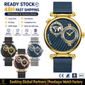 Poedagar 848 Men's Quartz Watch Mesh Stainless Steel Strap Luminous Herrenuhr Waterproof Wristwatch for Men Factory Wholesale