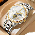 Poedagar 972 Watch for Men Luxury Fashion Chronograph 3ATM Waterproof Reloj Hombre Luminous Stainless Steel Quartz Watches