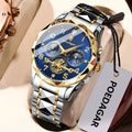 Poedagar 972 New Arrivals Fashion Luxury Men Watch Stainless Steel Wristwatch Waterproof Luminous Quartz Watches for Men