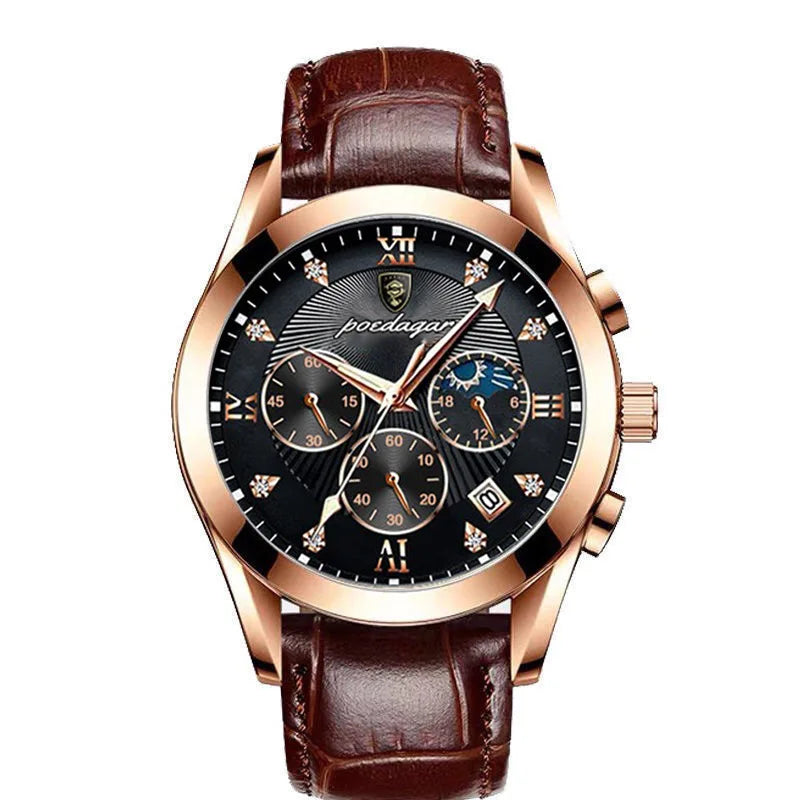 Poedagar High Quality Wholesale Men Watch Waterproof Date Luminous Quartz Watches Stainless Steel Watch for Men