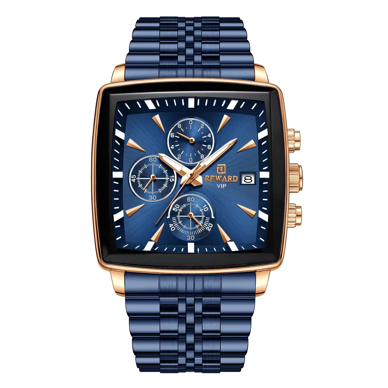 REWARD VIP Square Chronograph Watch 8110