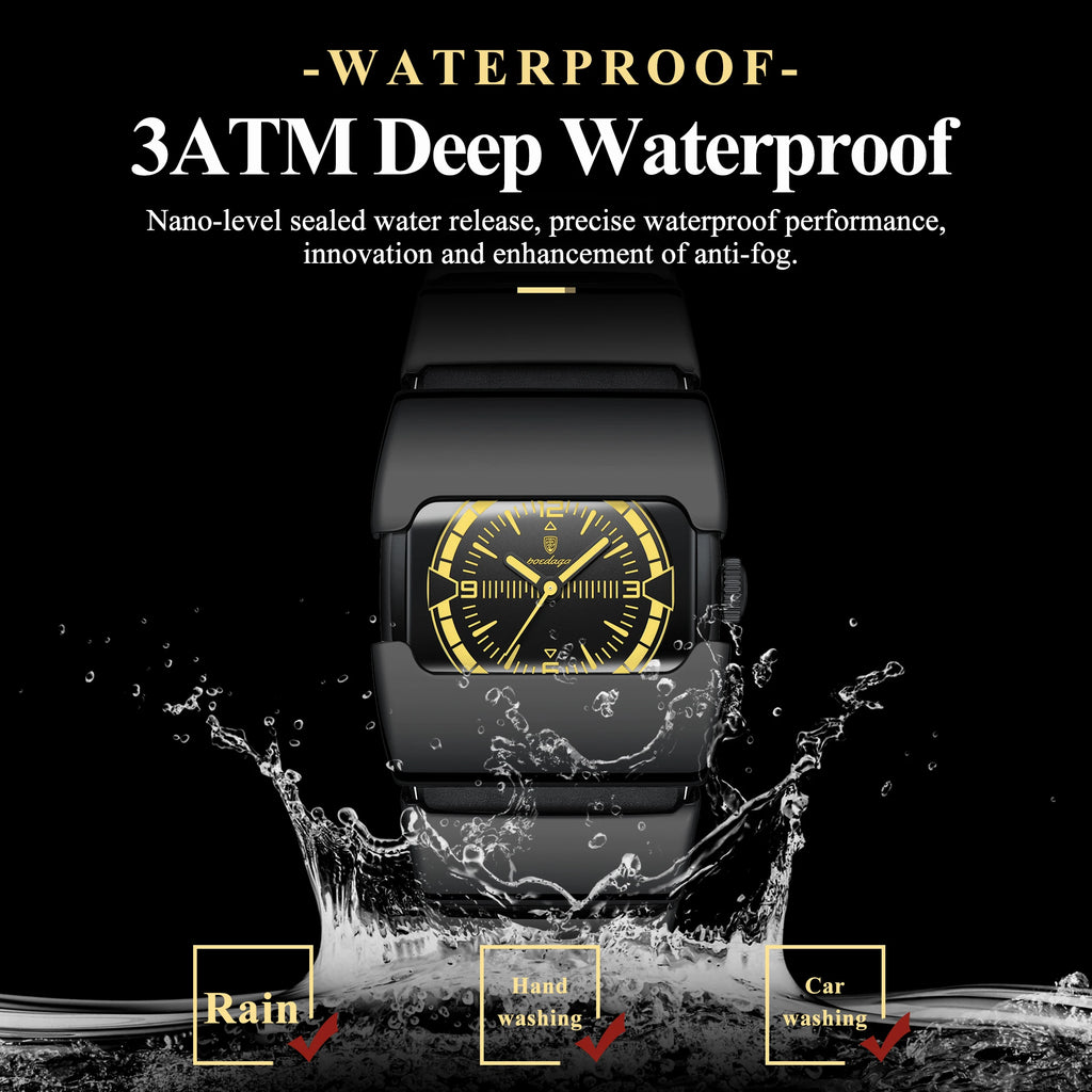 Poedagar 846 Luxury Men Quartz Watch Stainless Steel Hardlex Glass 3ATM Waterproof Luminous Wrist Watch for Men Wholesale