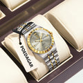 Poedagar Female Luxury Original Luminous Waterproof Week Date Wristwatch Stainless Steel Women Quartz Ladies Watch