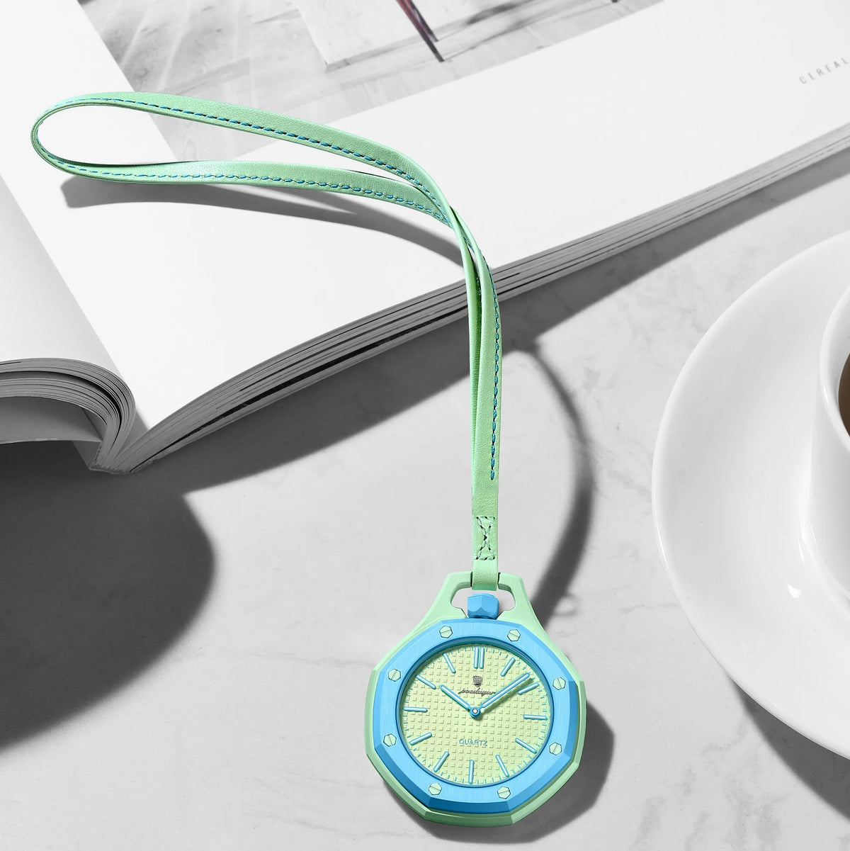 Poedagar 630 Fashion Hanging Watch Octagonal Case Lanyard Neck Watch Luminous Lightweight Pop Style Youth Watch in Stock
