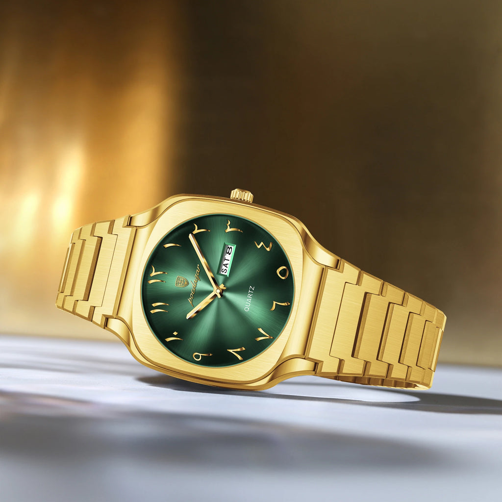 Poedagar 616 Luxury Men's Watch Arabic Dial Waterproof Quartz Watches Relogio Stainless Steel Business Wristwatch for Men
