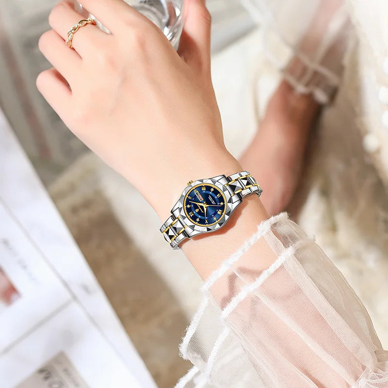Poedagar Luxury Fashion Quartz Watches for Men Women Waterproof Luminous Stainless Couple Watches