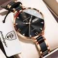 Poedagar 506 Luxury Stainless Steel Strap Women Quartz Watch Luminous Waterproof WristWatch