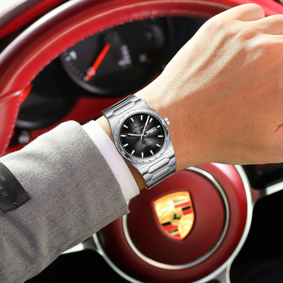 Poedagar 847 Men's Luxury Watch Factory Direct Montre Stainless Steel Quartz Watches Date Waterproof Wristwatch for Men Reloj