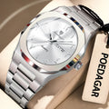 Men's Watch Luxury Poedagar 830 Eastern Arabic Dial Quartz Watches Relogio Stainless Steel Waterproof Watches for Men