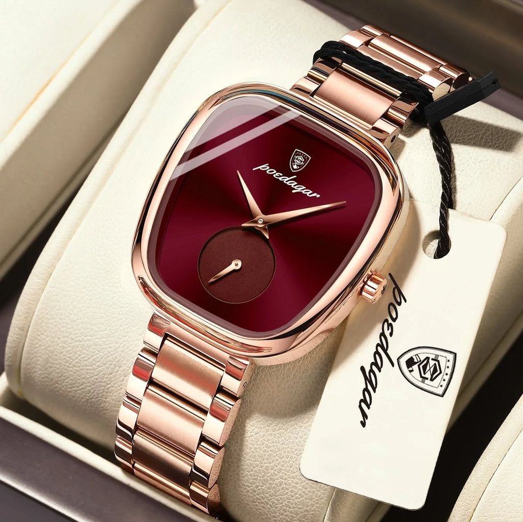 Poedagar 783 Luxury Women Watch Business Dress Waterproof High Quality Stainless Steel Elegant Ladies Quartz Watch Montre Femme