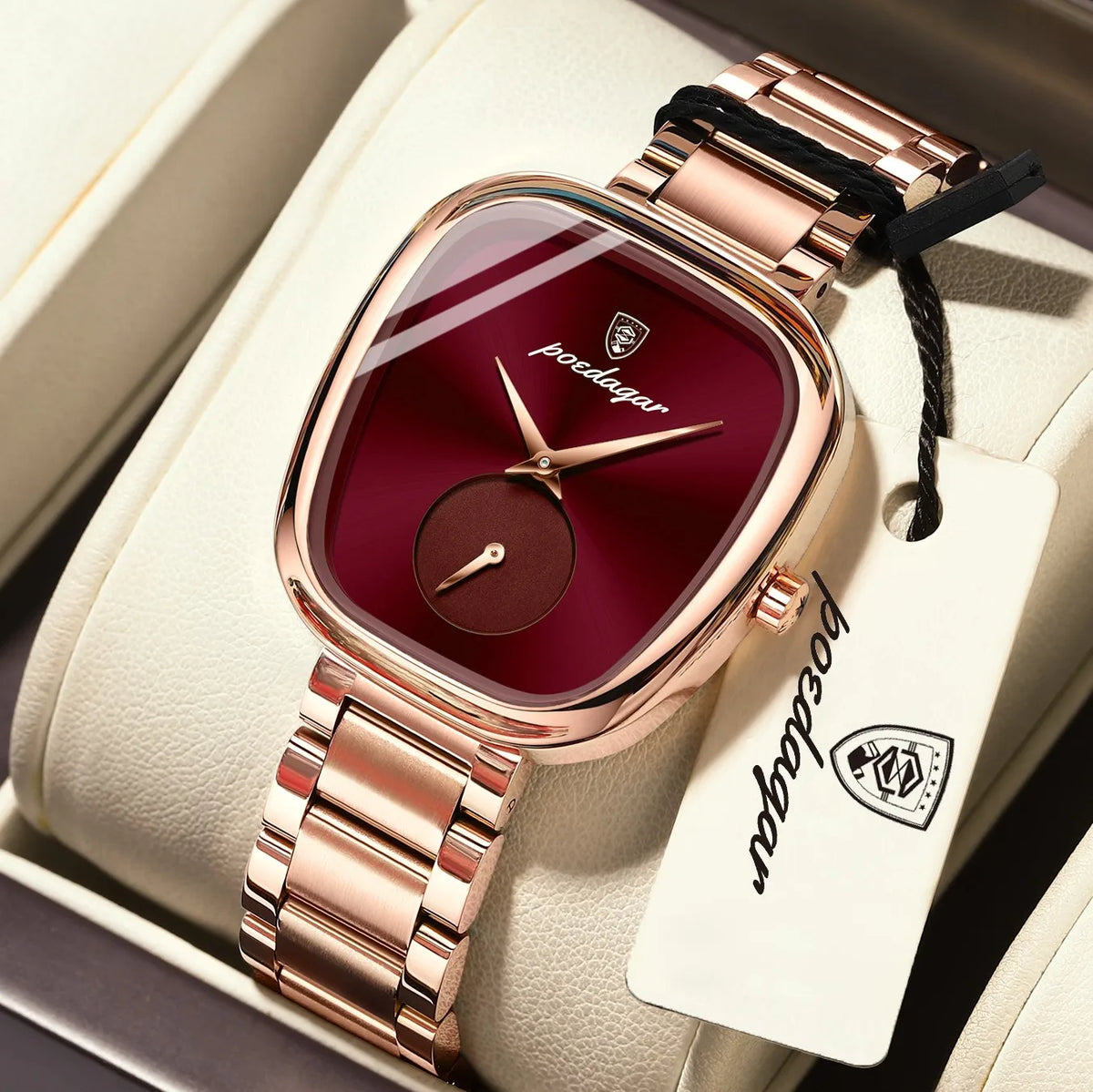 Poedagar 783 Luxury Women Watch Business Dress Waterproof High Quality Stainless Steel Elegant Ladies Quartz Watch Montre Femme