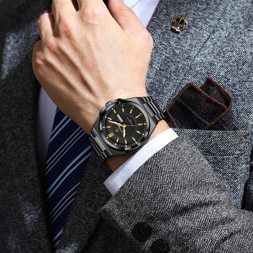 Poedagar 896 Luxury Mens Watch Original Daily Wear Waterproof Luminous Stainless Steel Quartz Watch for Men Reloj Hombre Montre