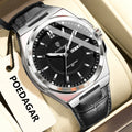 Poedagar 896 Mens Luxury Watch Gift Business Leather Montre Daily Wear Quartz Wristwatch Waterproof Luminous Date Reloj Hombre