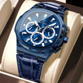 Poedagar 834 Luxury Quartz Watch for Men Leather Strap Waterproof Chronograph Wrist Watch Wholesale