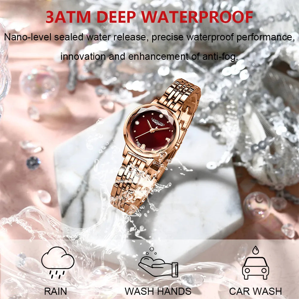 Poedagar Factory Wholesale Fashion Luxury Diamond Women Watch Stainless Steel Band Quartz Watches