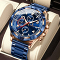 Poedagar 685 Men's Watch Chronograph Luminous Quartz Watches 47MM Dial Montre Homme Waterproof Stainless Steel Bracelet Watch