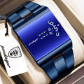 POEDAGAR 857 Luxury Business Men Quartz Watch Waterproof Stainless Steel Wristwatch Unique Geometric Dial Fashion Dress Watch