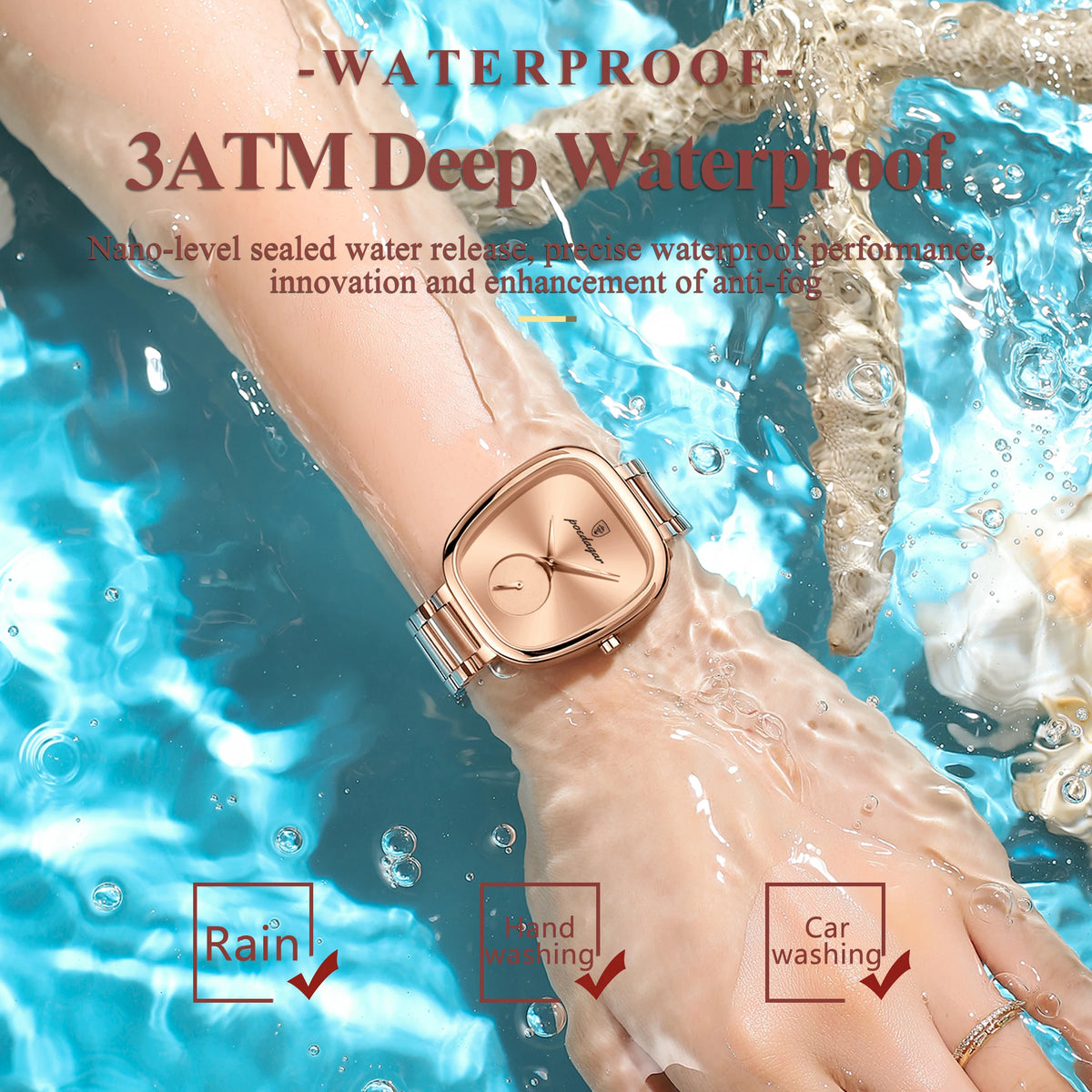 Poedagar 783 Luxury Quartz Watch for Women Waterproof High Quality Stainless Steel Ladies Watches