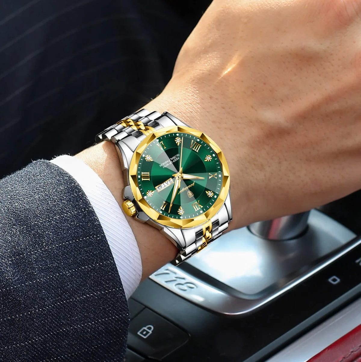 Poedagar 698 Luxury Men Quartz Watch Waterproof Luminous Business Montre Homme Stainless Steel Strap Calendar Watch for Men