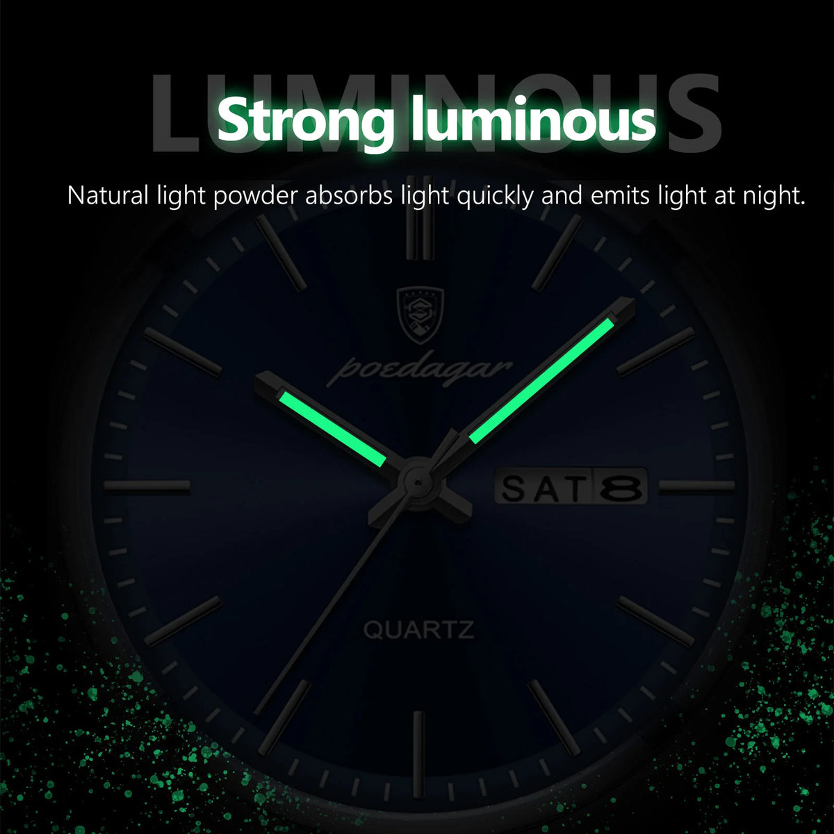 Poedagar 930 Luxury Casual Leather Men's Watches Waterproof Luminous Date Quartz Watches for Men