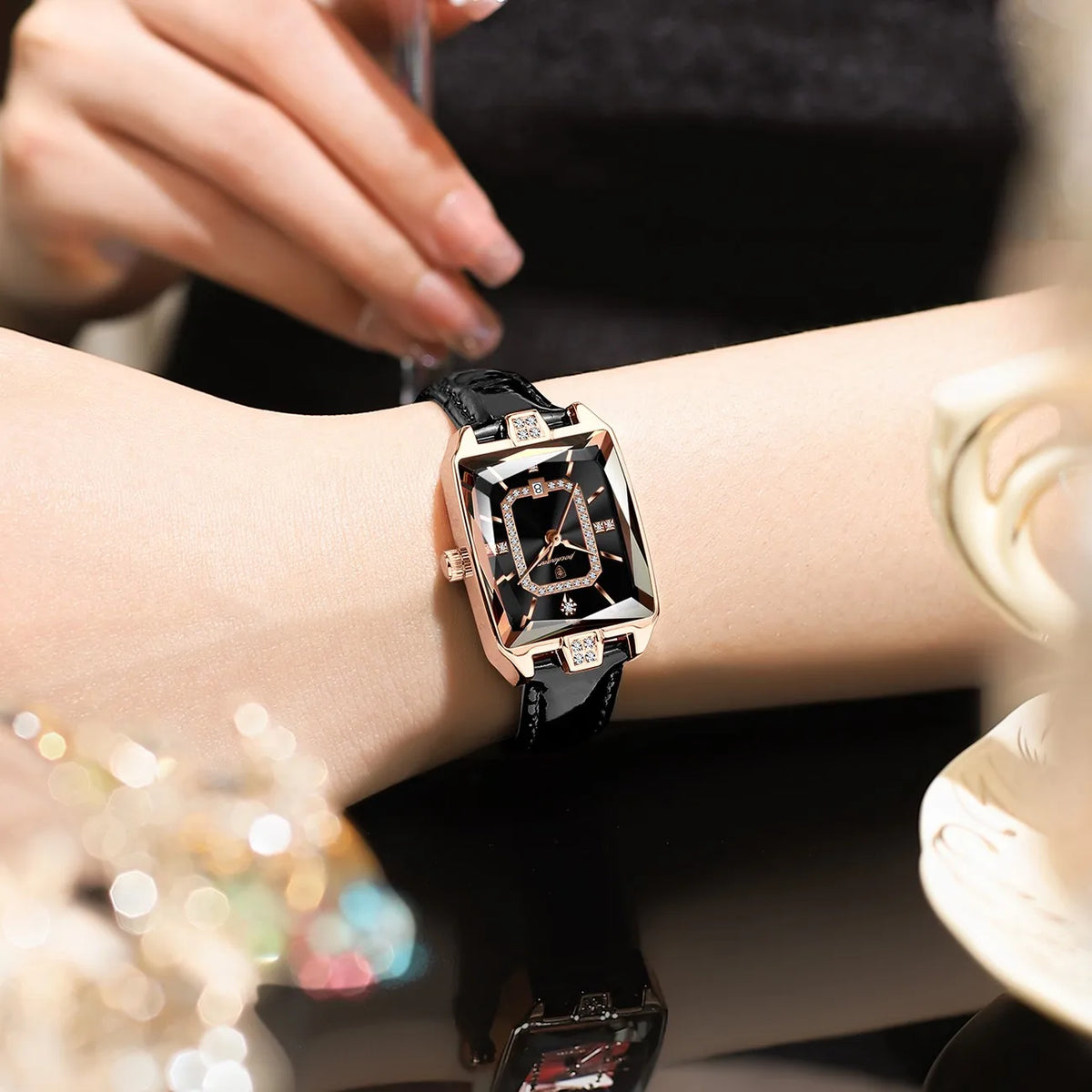 Poedagar 785 Luxury Women's Watch High Quality Business Dress Montre Wristwatch Leather Strap Waterproof Quartz Watch for Women