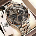 Poedagar 697 Men's Luxury Business Sport Chronograph Watch Tachymeter Luminous Date 3ATM Waterproof Steel Factory Wholesale