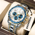 Poedagar 815 Luxury Men Watches Business Chronograph Stainless Steel Luminous Waterproof Sport Montre Quartz Watch for Men