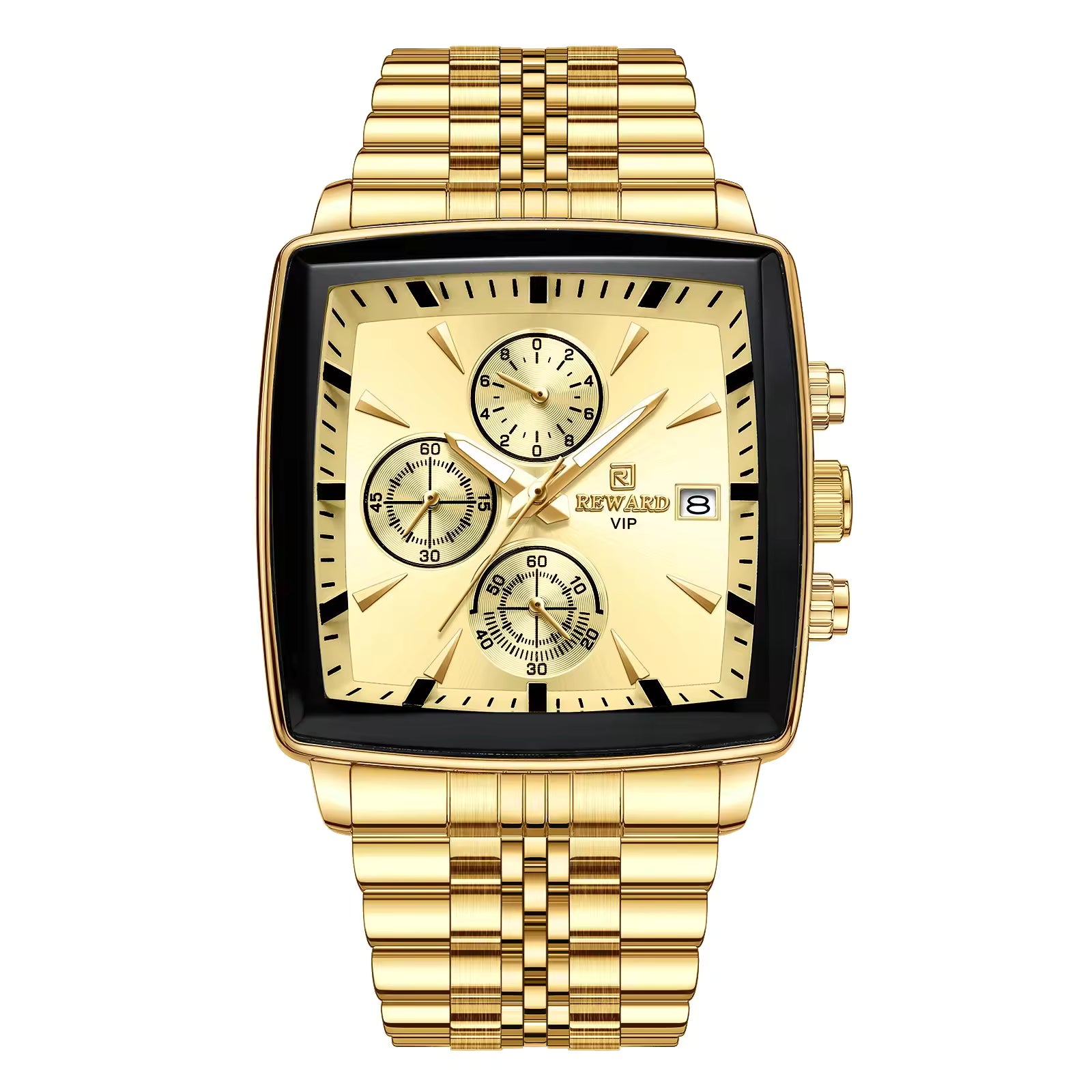 REWARD VIP Square Chronograph Watch 8110