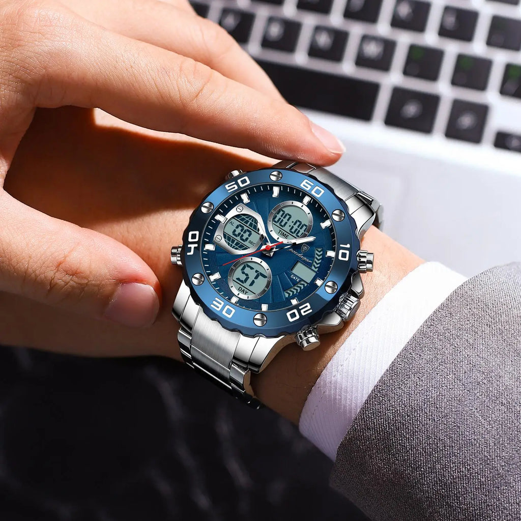 Poedagar New Fashion Men Digital Watch Waterproof Luminous Quartz Watches Alarm Electronic Watch for Men