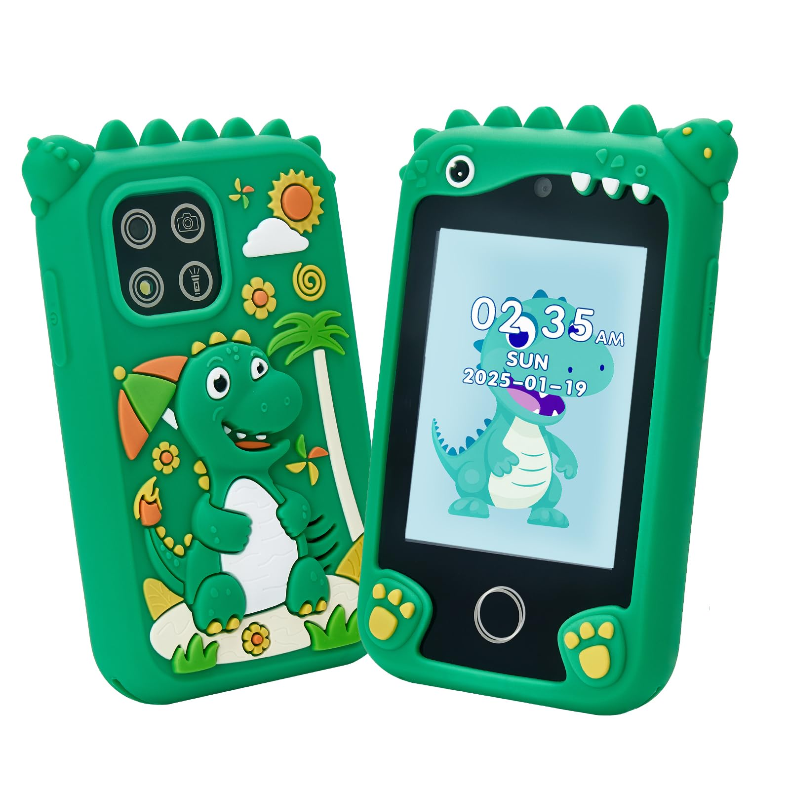 2.8-Inch Dinosaur Style Kids Smart Phone Toy with CMOS Camera & Games