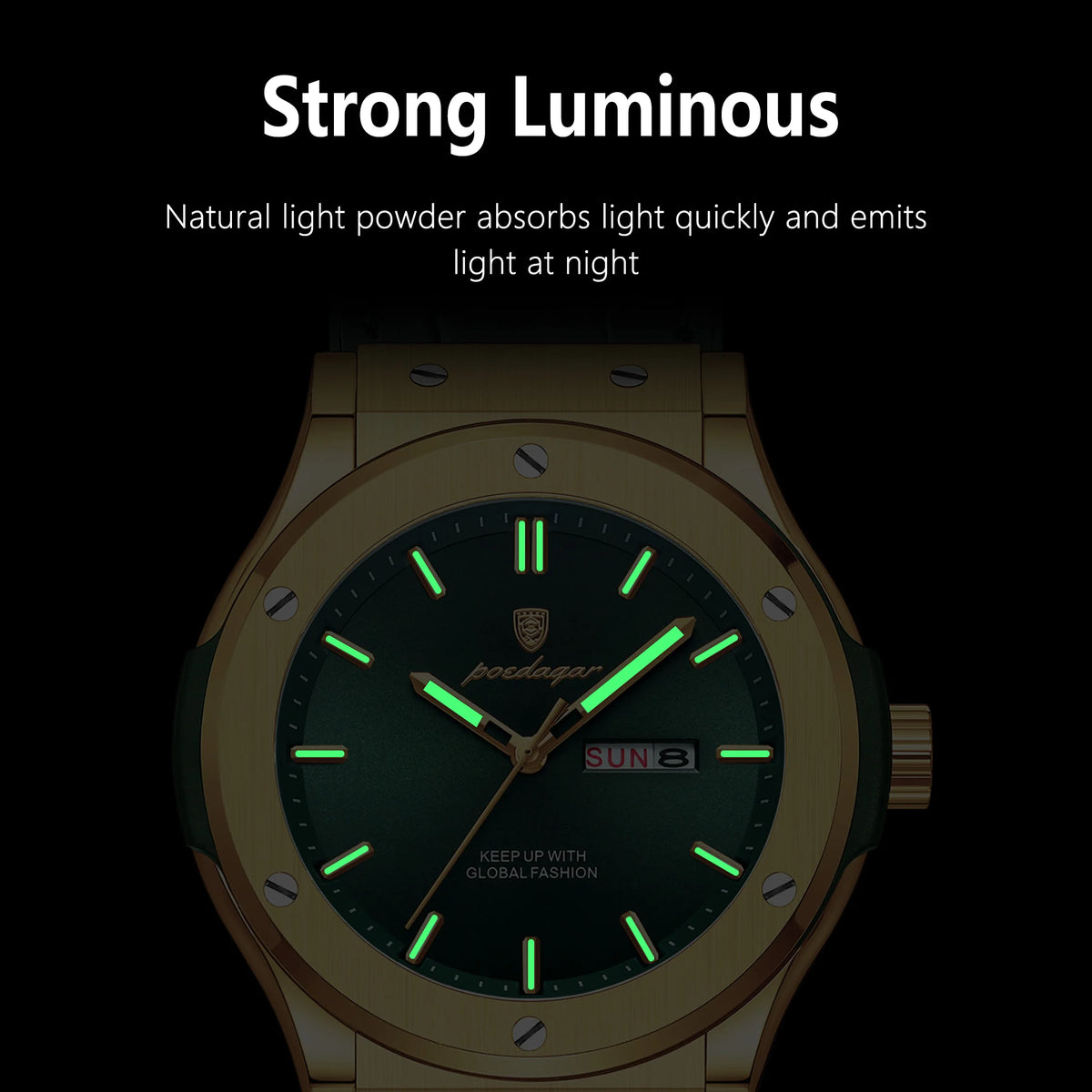 Poedagar 952 Luxury Men's Watches Silicone Strap Waterproof Quartz Wristwatch Montre Luminous Date Week Sports Watch for Men
